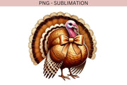 Thankful Turkey Day PNG, Thanksgiving Turkey Sublimation Design for Heat Press Transfers & Digital Downloads, Watercolor Thankful Turkey