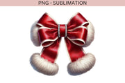 Coquette Red Bow PNG, Christmas Girly Bow for Sublimation, Cozy Winter Designs & Heat Press Transfers, Christmas Vibes, Watercolor Bow