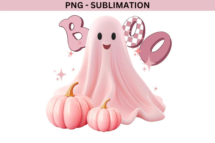 Cute Funny Pink Halloween Ghost Png Design