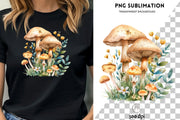 Mushrooms Sublimation PNG, Crafting File for Card Making & DIY Projects, Magical Mushrooms, Transparent Design, Digital Download for T-Shirt