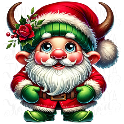 Gnome for Christmas PNG | Merry Christmas Transparent Design for Sublimation, Card Making & T-Shirts, Digital Crafting