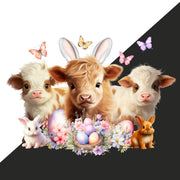 Easter Cows, Digital Download for Sublimation Designs, Highland Cow Art