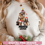 Merry Catmas for Christmas Sweatshirt, Cats Png Design for Cat Lovers