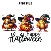 Spooky Halloween PNG Collection for Instant Download Designs: Skeletons, Chickens & Gnome, Halloween Printables for Crafting and Stickers