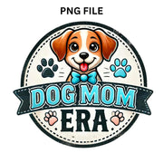 Dog Mom Era PNG, Retro Mother's Day Gift, Digital Print, Dog Paw Sublimation Design, Cute Dog Owner Gift, Instant Download, Transparent