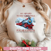 Polar Express PNG, Merry Christmas Sublimation Design