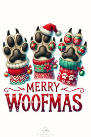 Merry Woofmas PNG, Funny Christmas Dog Lover Sublimation Design for Shirts & Hoodies, Digital Download, Dog Mama Holiday Designs