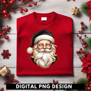 Digital Christmas Png Santa Claus, Merry Christmas Design