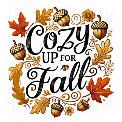 Cozy Up for Fall, Retro Fall PNG Digital Crafting, Autumn Shirt Designs, Card Making, Tshirt Design, Fall Vibes Digital Print, Autumn Leaves