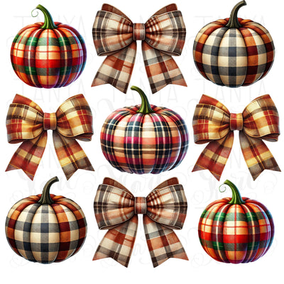 Bows and Pumpkins PNG, Retro Halloween Coquette Design, Fall Vibes, Girly Pumpkin Sublimation for Autumn Shirts, Coquette Bow