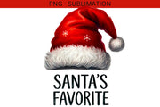 Santas Favorite Printable PNG, Festive Holiday Digital File, Retro Christmas PNG, Instant Download for Cute Shirts, Sublimation Design