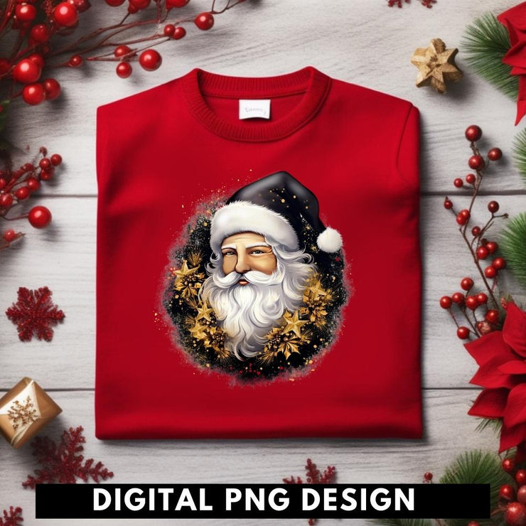 Christmas PNG Designs - Santa Claus Face Sublimation Designs