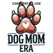 Dog Mom Era PNG, Retro Mother's Day Gift, Digital Print, Dog Paw Sublimation Design, Cute Dog Owner Gift, Instant Download, Transparent