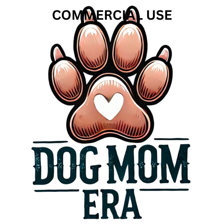 Dog Mom Era PNG, Retro Mother's Day Gift, Digital Print, Dog Paw Sublimation Design, Cute Dog Owner Gift, Instant Download, Transparent