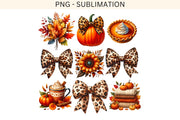 Coquette Fall Pumpkin & Bow PNG, Autumn Sublimation, Fall Designs, Cozy Season Digital Download for Shirts, Trendy Fall Sublimation Designs