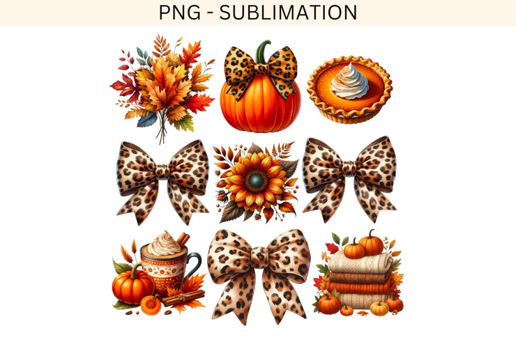 Coquette Fall Pumpkin & Bow PNG, Autumn Sublimation, Fall Designs, Cozy Season Digital Download for Shirts, Trendy Fall Sublimation Designs