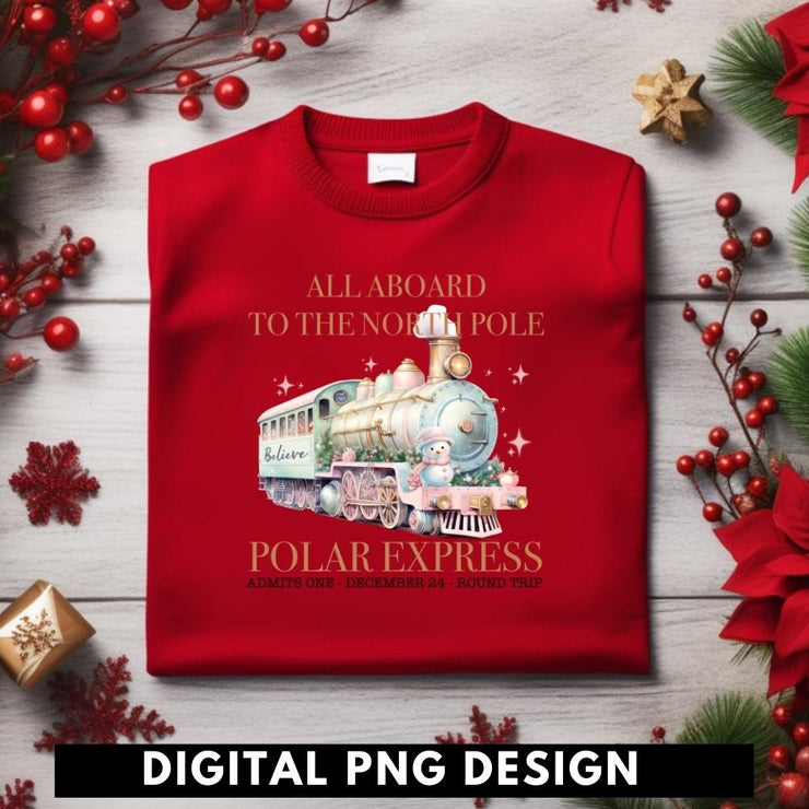 Polar Express Train Image for Merry Christmas Decor