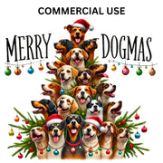 Merry Dogmas & Catmas PNG, Funny Pet Christmas PNG Set, Festive Animal PNG Bundle, Christmas Sublimation Designs, Holiday Digital Prints