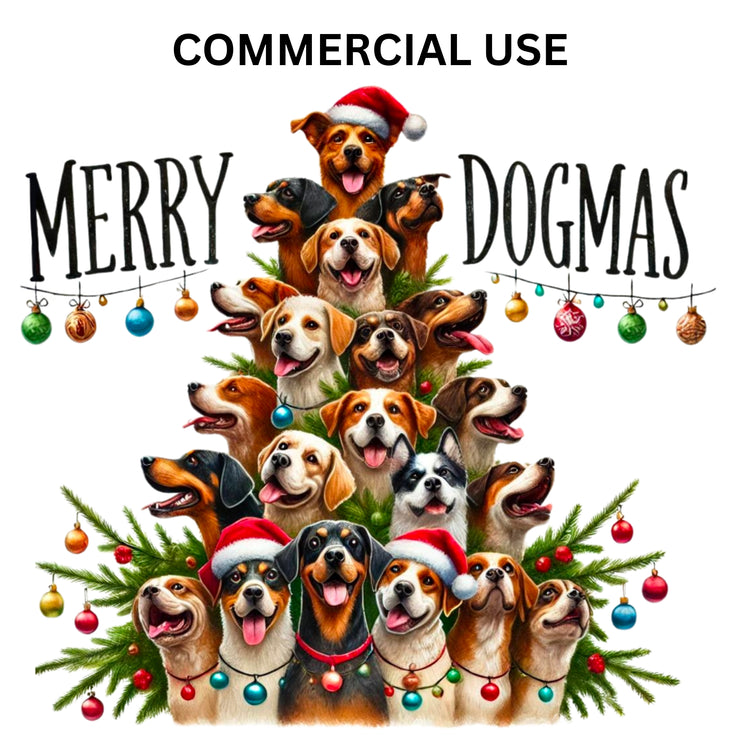 Merry Dogmas & Catmas PNG, Funny Pet Christmas PNG Set, Festive Animal PNG Bundle, Christmas Sublimation Designs, Holiday Digital Prints