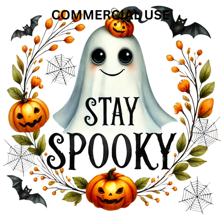 Halloween Quotes & Cute Ghost Designs, Spooky Season, Stay Spooky, Boojee PNG, I Ghost People All Year Round, Sublimation PNG for Crafting