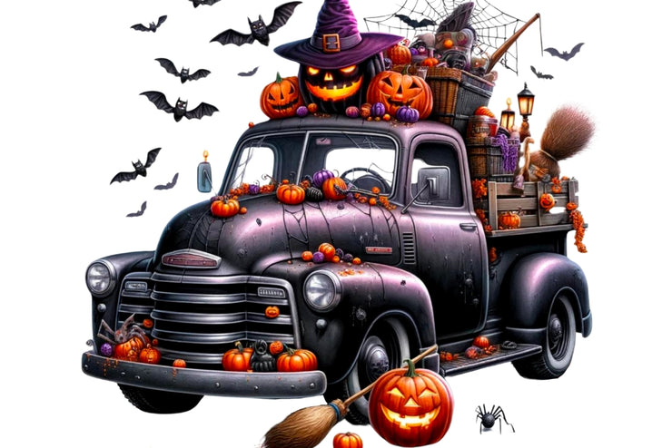 Halloween Clipart | Cat, Truck, Wreath, Lantern, Spider, Bat