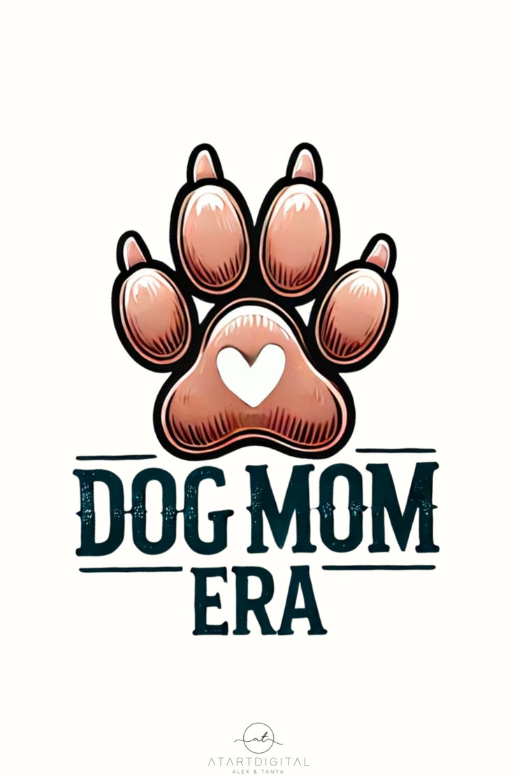 Dog Mama Era Print, PNG Sublimation, Paw Print Sweater Design, Dog Lover Shirts, Funny Dog Quote Digital Download, Digital Craft