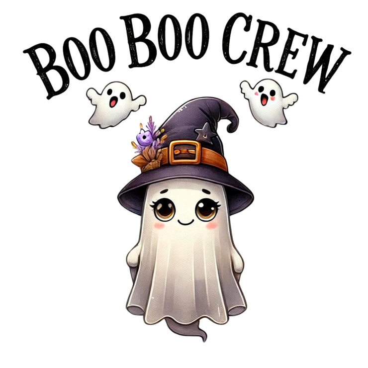 Boo Boo Crew Ghost Shirt PNG, Halloween Design Sublimation File, Stay Spooky, DTF PNG Designs, Transparent for Commercial Use, Spooky Vibes