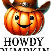 Howdy Pumpkin for Shirt Design, Fall Sublimation PNG, Western Cowboy Pumpkin, Cozy Fall, Sublimation Pumpkin PNG, Digital Download