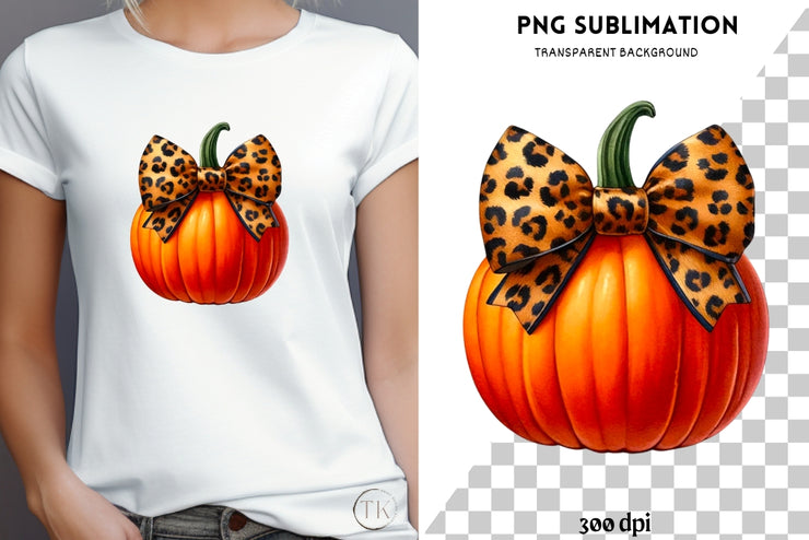 Autumn Leopard Print Shirt, Sublimation Designs