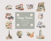 30 Vintage Vacation Png Clipart
