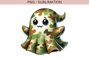 Cute Camo Ghost PNG | Ghost Camouflage for Kids Halloween, Sublimation Files & Digital Downloads, Spooky Vibes T-Shirts