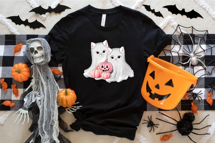 Ghost Kitten PNG Sublimation Designs for Spooky Season