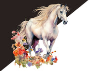Horses with Flowers Clipart - 14 Png Files