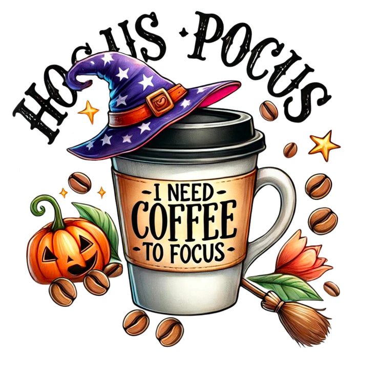 Hocus Pocus I Need Coffee Png, Halloween Coffee Bundle, Funny Shirt Designs, PNGs for Sublimation, Print on Demand, Coffee Quotes PNGs