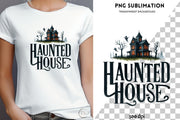 Haunted House Transparent Halloween PNG File, Haunted Mansion, Horror Design, Tshirt Sublimation, DTF PNG Designs for Halloween