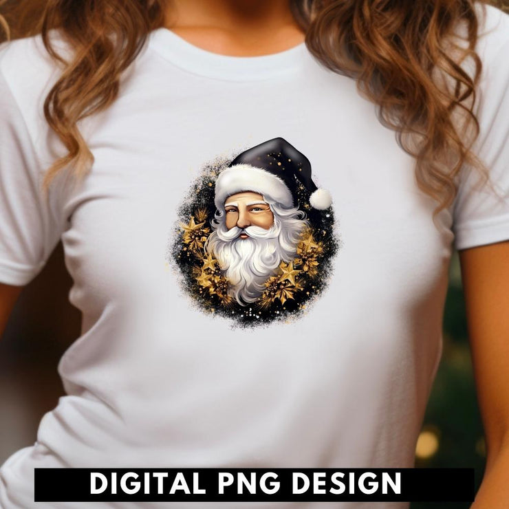 Christmas PNG Designs - Santa Claus Face Sublimation Designs