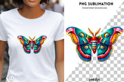 Moth Shirt Sublimation Design, Luna Moth PNG Digital Download