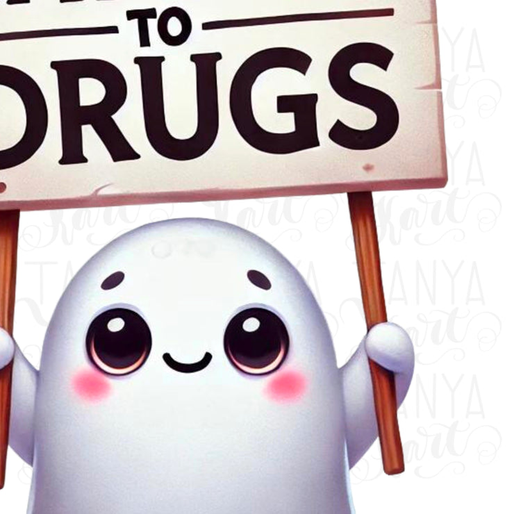 Say Boo to Drugs Funny Halloween PNG - Instant Digital Download