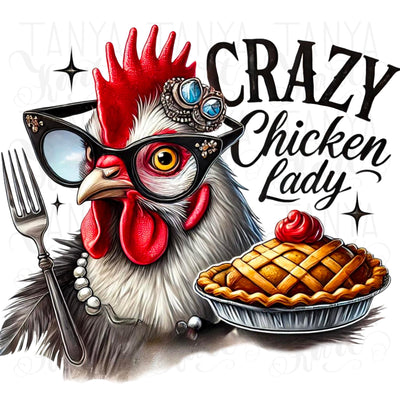 Crazy Chicken Lady PNG, Sublimation Digital File, Digital Chicken Lover Design, Funny PNG Crafting, Funny Chicken Lady, Digital Download