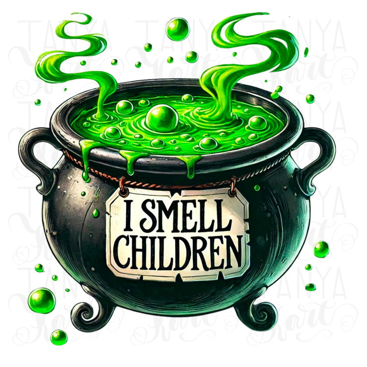 I Smell Children PNG, Spooky Halloween Cauldron Design for T-Shirt Sublimation, Funny Halloween Vibes Digital Download, Fall DTF Transfer