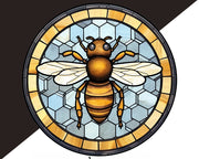 Honey Bees Png Stained Glass Clipart