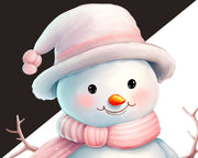 Pastel Christmas Clipart, Holiday Snowman PNG,Christmas Shop