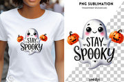 Stay Spooky, Retro Spooky Ghost PNG Design, Digital File Download, Retro Halloween Shirt Design, Halloween Sweatshirt Digital Download