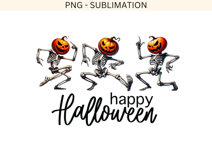 Dancing Skeleton PNG, Fun Halloween Shirt Design, Pumpkin Head Skeleton, Digital Crafting, Sublimation Design, Halloween PNG Download