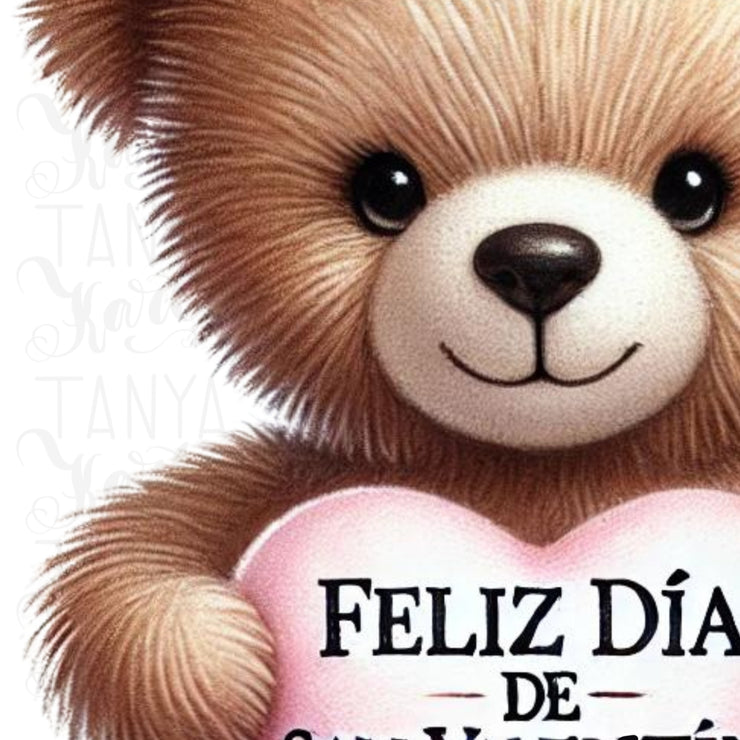 Feliz Día de San Valentín, Retro Design for Iron-On Transfers, Mexican T-Shirts, Spanish Valentine’s Day PNG, Cute Bear, Digital Downloads