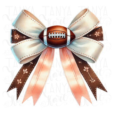 Coquette Football Bow, Girly Teen Football Shirt PNG, Unique Gift for Best Friend, Game Day Football, Girl Shirt PNG, Fall Sports Vibes