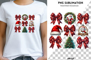 Christmas Coquette Bow, Cute Xmas Sweater Design, Aesthetic Sweatshirt Print, Instant Xmas Download, Santa Hat Sublimation, PNG