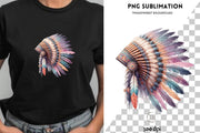 Digital Indian Headdress PNG, Native Owned Sublimation Print for Crafting, Wild West PNG Design, Native American, Indigenous Digital Print