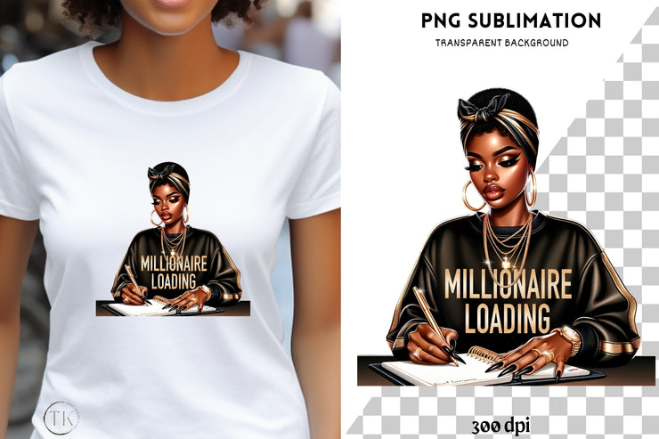 Melanin Millionaire, Girl Boss Planner Icon, Inspirational