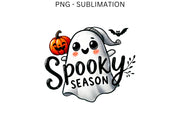 Adorable Spooky Ghost Sublimation Design for T-Shirt, Transparent PNG, Retro Ghost PNG for Unique Creations, Spooky Season, Digital Download